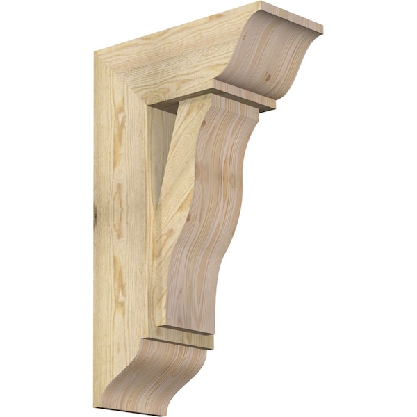 Ekena Millwork Funston Traditional Rough Sawn Bracket w/ Offset Brace, Douglas Fir, 8"W x 18"D x 30"H BKT0806X18X30FST01RDF - main
